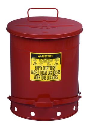 JUSTRITE 14GAL OILY WASTE CAN FOOT COVER - Tagged Gloves